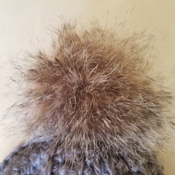 Handcrafted Crochet Beanie Hat- By Mom -Made With Love -Womens Taupe - Picture 5 of 7